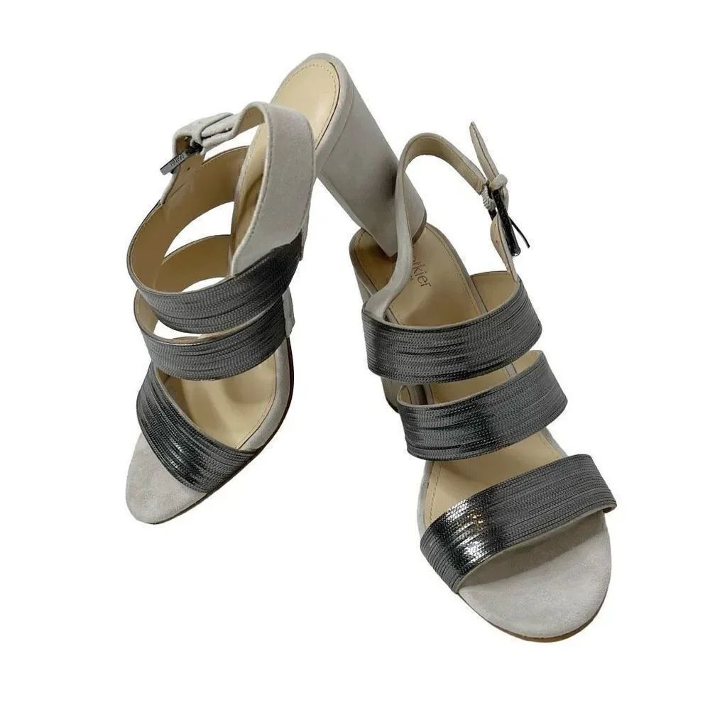 Botkier New York Genesa gray block heel sandals size 8.5